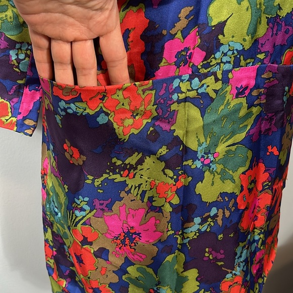 J. Crew Jules Silk Dress in Ashbury Floral Size 0- gently used - Picture 12 of 15